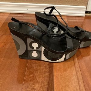 Coach wedge sandals